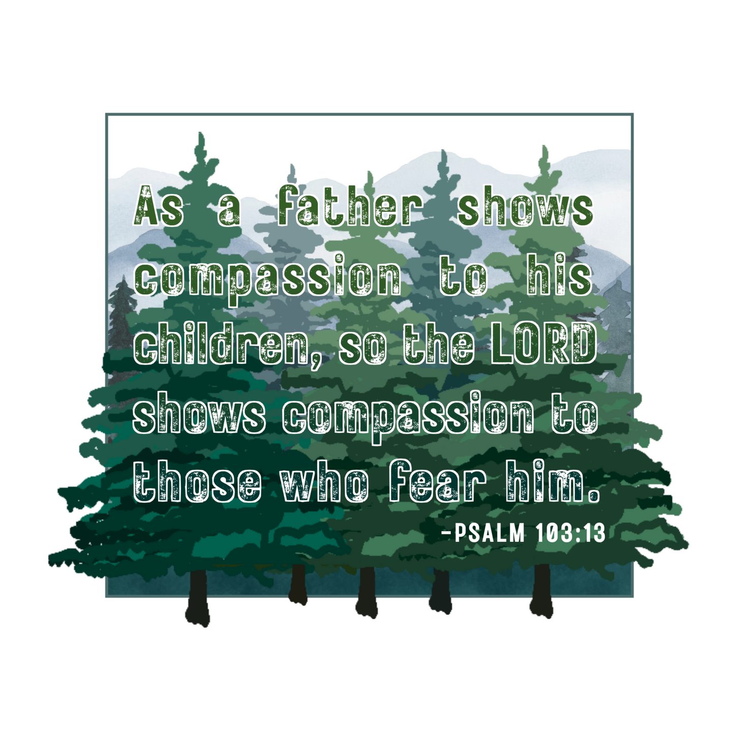 As a Father Shows Compassion Sticker