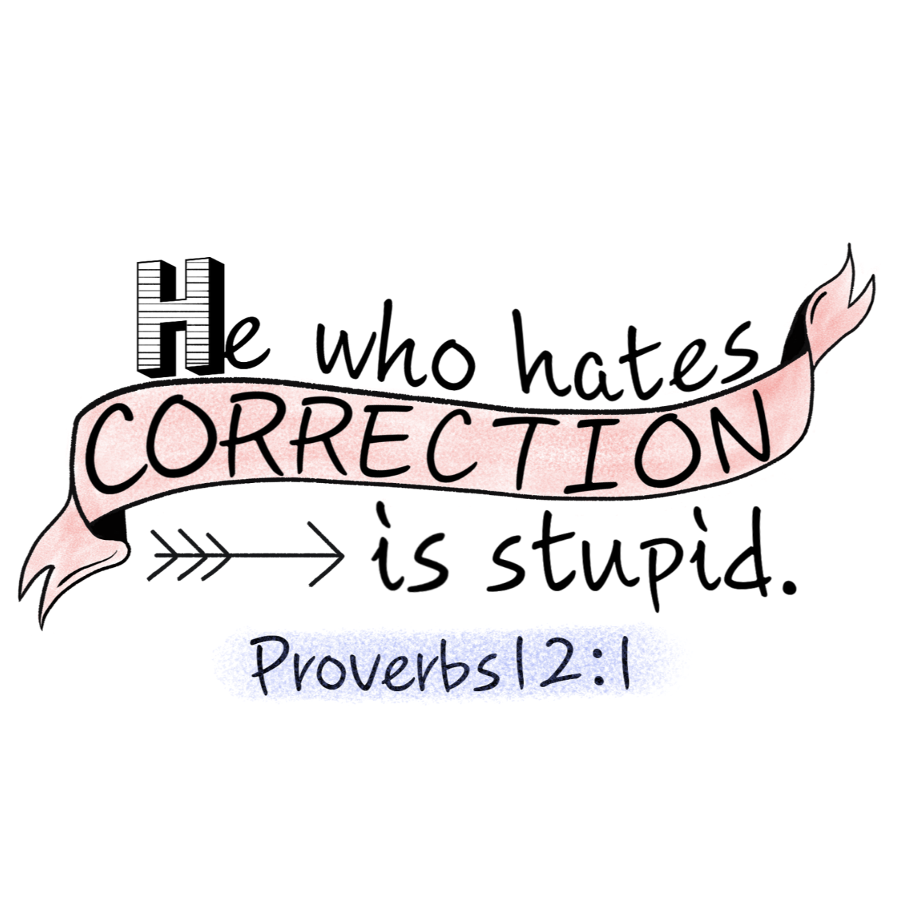 He Who Hates Correction Is Stupid Sticker